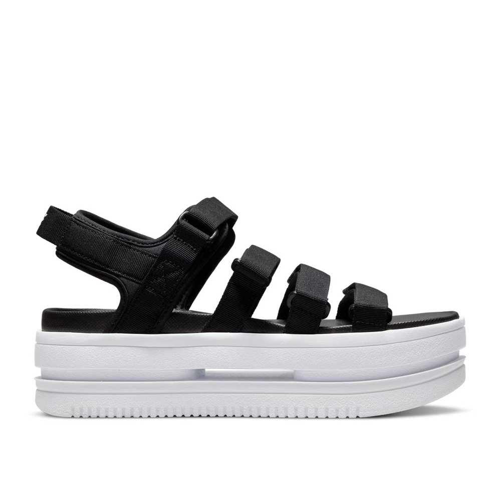 NEW Nike Icon Classic Women's Black and White Platform Sandals